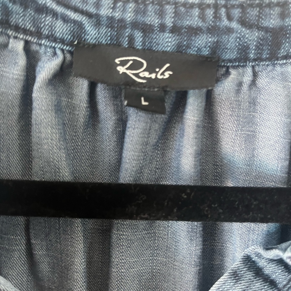 Rails Blue Soft Denim Long Sleeve Dress - Picture 2 of 3